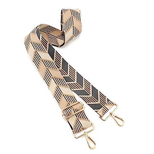 Image of Wide Shoulder Strap Adjustable Replacement Belt Guitar Style Crossbody Bag Handbag Strap Multicolor Canvas Straps(Wide:2in)(Color6)