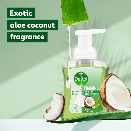 Image of Dettol Aloe Coconut & Strawberry Foaming Handwash Pump 250ml (Pack of 2)