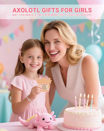 Axolotl Bracelet for Girls, Axolotl Gifts for Daughter Granddaugher Birthday Christmas Valentine's Day Back to School4