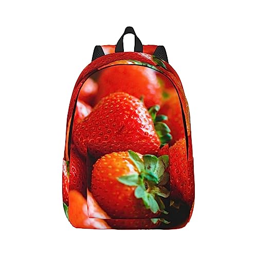 Sac à dos ordinateur léger OUSIKA sac d'école informatique motif fraises taille M noir