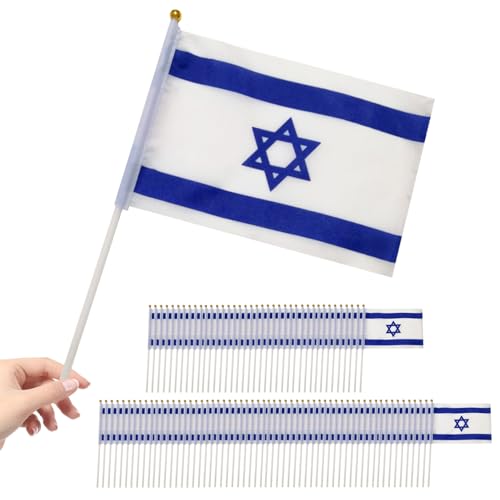 Drapeau israélien sur bâton petit format pour conférence internationale