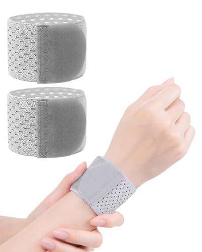 LOZTBUE Set di 2 bende elastiche per il polso Supporto per il polso Bendaggio per il polso Bendaggio per compressione del polso Sport Polso Polso Regolabile Sollievo dolore Allenamento per tennis