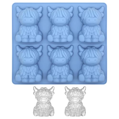 Molde para cubitos de hielo en forma de vaca Highland miniatura 1