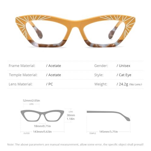 Image of HEPIDEM Multicolor Acetate Glasses Frame Women Cat Eye Eyeglasses Men Optical Spectacles 9291