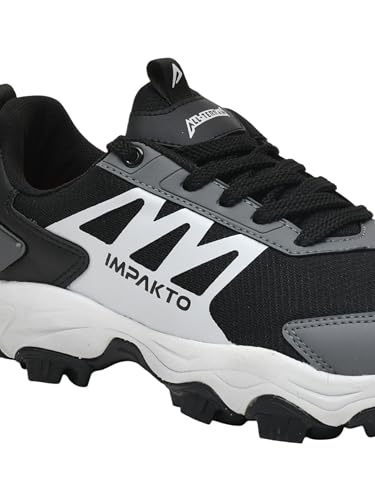 Image of Impakto Edgerunner Men's Hiking & Trekking Shoes | Lightweight & Breathable Outdoor Shoes | Anti-Skid All Terrain Grip | Cushioned Mid Sole | Trek Shoes for Mountain, Trail & Adventure