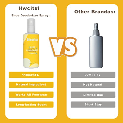 Crekoson Diasriay Natural Shoe Deodorizer Spray, Shoe Odor Eliminator, Shoe Spray Deodorizer, Shoe Smell Eliminator, Shoe Freshener, Foot Odor Eliminator For Shoes (4Oz) #TOP1