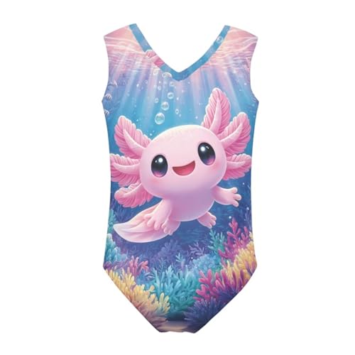 Image of Mumeson Girls One Piece Swimsuits Lightweight V-Neck Swimwear Bathing Suits for Little Girls 3-14 Years