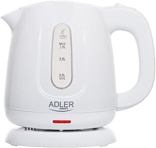ADLER Travel Kettle, 0.6 L, Compact Design, 600 W Power, White