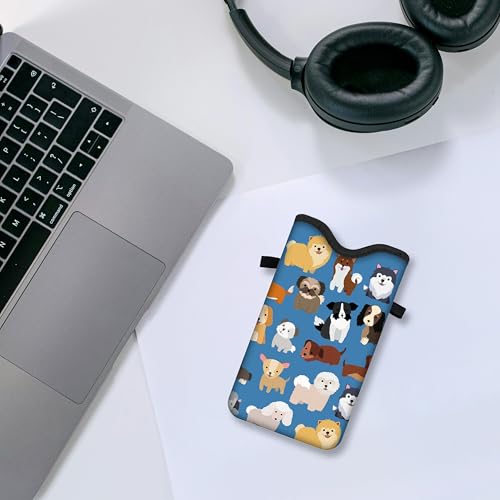 Image of Men Women Phone Sleeve Pouch Case Bag with Crossbody Strap /Neck Lanyard for iPhone 17 /16 /15 Pro Max, Air, 16 /15 Plus, 16e; Blue