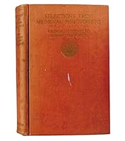 Selections From Medieval Philosophers: Voluyme I Only Augustine to Albert The Great B000IVI7SI Book Cover