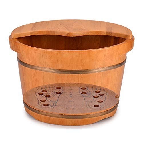 Katzowen Spa de Pies de Madera 24cm con Tapa