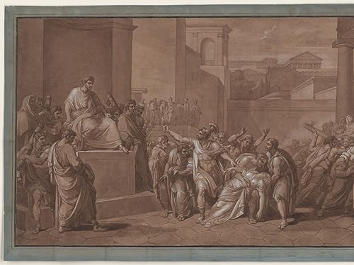 Lienzo decorativo para pared de La muerte de Virginia por Vincenzo Camuccini para dormitorio 60x90