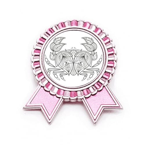 Pin's Gagnant Prix Médaille Ocean Paint Run Ligne Rouge, cadeau broche Art Déco en métal rose