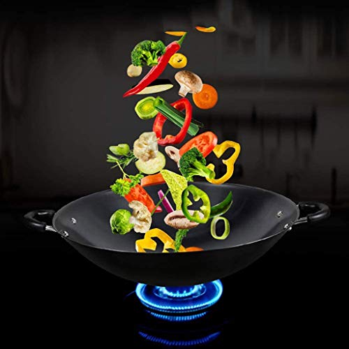 Wok para saltear 16 pulg sin recubrimiento con tapa miniatura 4