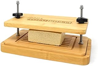 Joejis Bamboo Tofu Press Set With Strainer & Drainer Drip Tray - Wood Tofu Kit - Improve Texture and Flavour - Eco Friendly