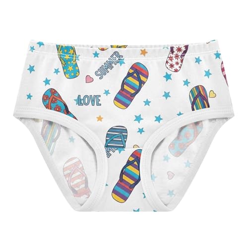 Cotton Girls Underwear Toddler Colorful Flip Flops Summer Cute Panties Girl Florals Briefs Underpants 2t