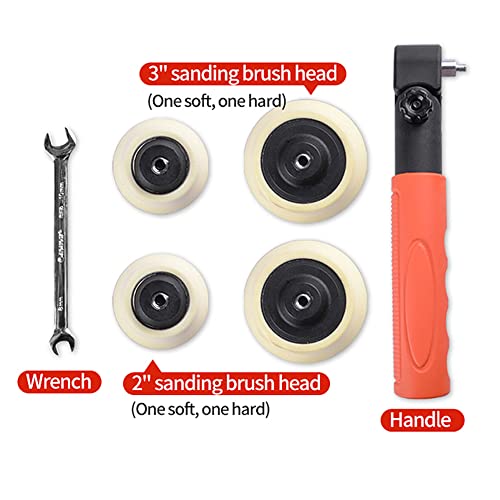Woodworking Passive Rotary Sander - Sanding Tools Hand Held Bowl Sander with Rotatable Spindle Head 2 Inch 3 Inch Pads - Thumbnail 2