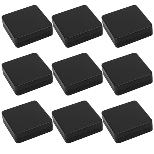9 Piezas Caja de Derivación, Caja de Conexiones Electricas Impermeable, ABS Caja Estanca Exterior Electrica Montada en Ssuperficie, Negro/62x62x20 mm