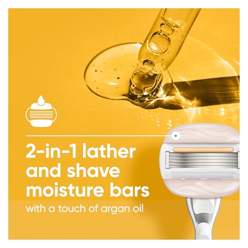 Gillette Venus Moistureglide Women's Razor Refills, 8 Refill Cartridges, Fits Venus Reusable Razor Handles, 5-Bladed Razor Blades with Built-in Shave Gel Bars, Women's Razor - image 4