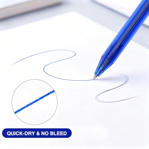 Stylos à bille bleus rétractables pour les examens et la prise de note