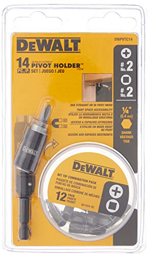 DEWALT Pivot Bit Holder Set, 14-Piece (DWPVTC14)