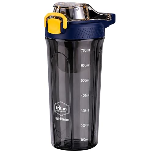 Image of Zyro Premium Tritan Water Bottle 700ml | BPA Free, Leakproof Flip Lock Lid, Wide Mouth Sports Bottle with Cyclone Mixer | Gym, Fitness, Office & Travel Water Bottle (Pack Of 1,BlackYellow)