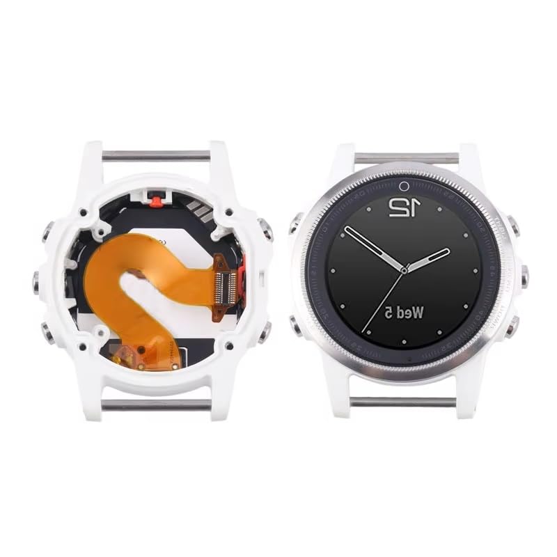 YOOOKOOO - Display LCD e pannello touch per Garmin Fenix 5S, colore: Argento
