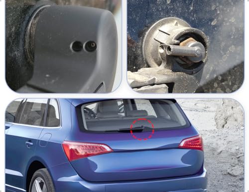 Lhbwhiz 2 Stück Heckscheibenwischer Düse,Hinten Scheibenwasch Ersatz Spritzdüse,Kompatibel mit Audi Auto A1 A3 A4 A6 RS3 RS4 Q7,verwendet für Zuhause,Reparaturwerkstatt(Schwarz)