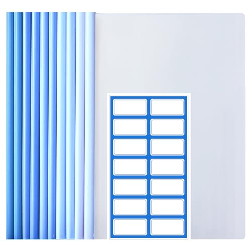 スライドファイル 大容量 A4 10冊セット カラー レールファイル クリアーファイル レールクリアホルダー 資料収納 書類保護 ビジネス フォルダー 会議 オフィス セミナー プレゼン用 グラデーション インデックスステッカー付き