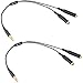 2X Headphone Splitter Stereo Audio Jack Y Adapter Cable 3.5mm 1/8