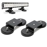 2 Stück Magnetische Halterung, N-Form Halterung für LED Arbeitsscheinwerfer, Ø 88mm Starke Magnetfuß, 60kg Zugkraft, Kratzfest Gummibeschichtung für Dach Motorhaube Offroad auto SUV ATV LKW KFZ