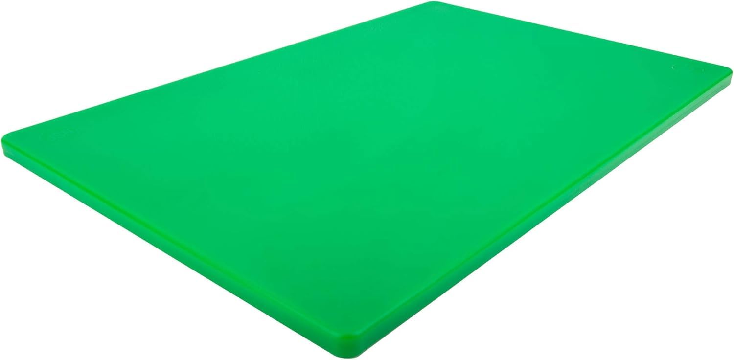 Professional Green Plastic Cutting Board - 18 x 12 Inch Large, HDPE and NSF for Restaurants and Food Service, Dishwasher Safe