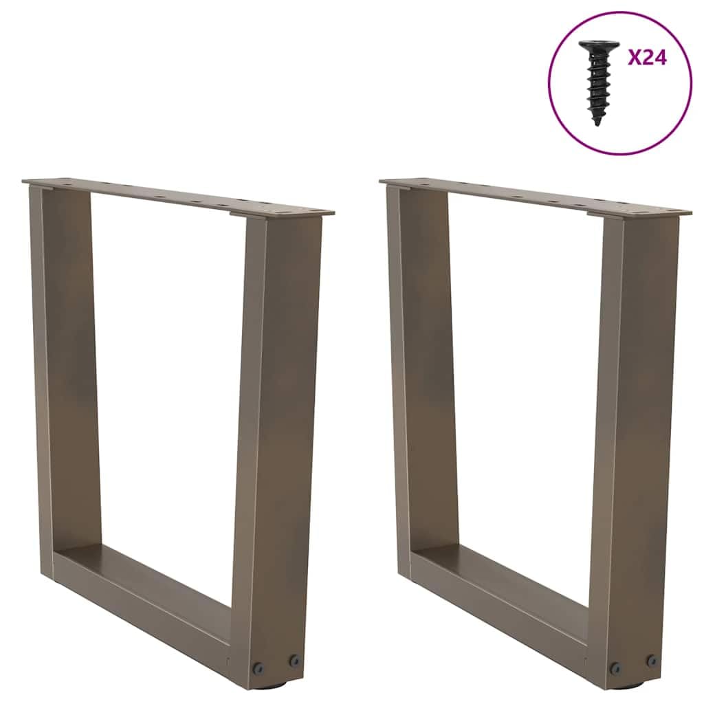 Gambe per tavolo centrale a forma di V, in acciaio, 50 cm, 2 unità