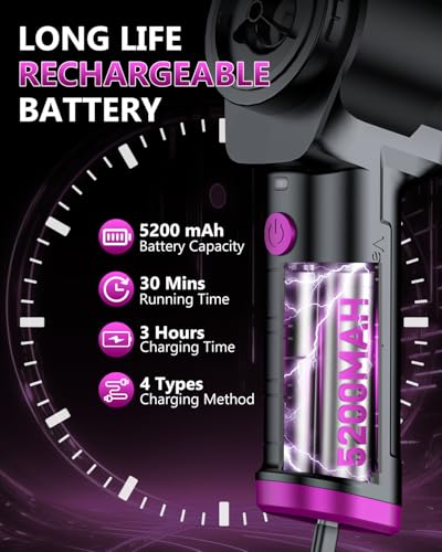 Image of EYYA Handheld Vacuum Cordless, 16KPA High Power Portable Car Vacuum Cleaner & Air Duster, Hand Held Vacuum Cordless Rechargeable with Multi-Nozzles & 2 HEPA Filters for Car Home Office