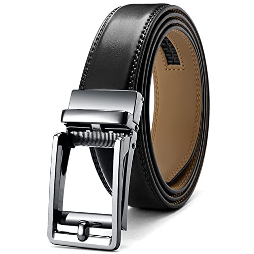 Ceintures à cliquet pour hommes avec réglage automatique précis pour pantalon noir