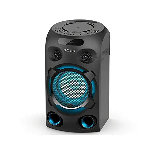 Mini System One Box Torre Sony Muteki MHC-V02D com CD, Conexão USB, Iluminação, Karaoquê e Bluetooth