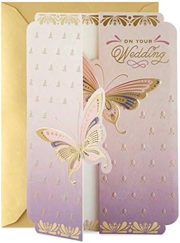 Hallmark Golden Thread Wedding Card (Butterflies)