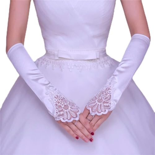 Womens Driving Gloves Summer Gloves Lace Mittens Special Occasion White Gloves