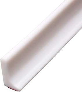 Shower Dam Self Adhesive, Shower Water Blocker for Kitchen Bathroom, Shower Guard Shower Threshold Water Dam for Bathtub, Countertop Edge Trim (White/1M)
