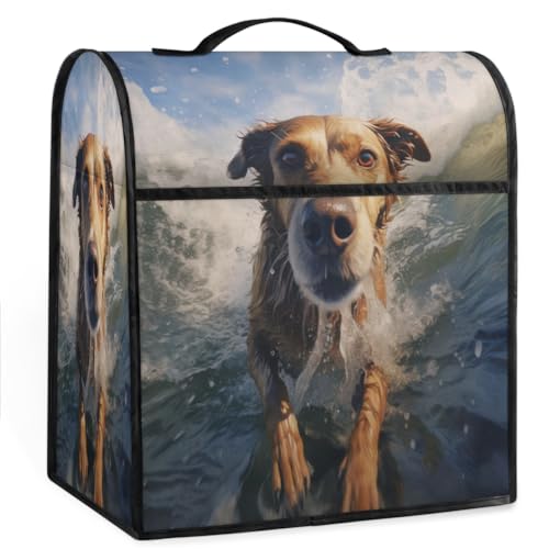 Coffee Maker Cover Ocean Dog Kitchen Appliance Covers Small Appliance Covers Blender Cover Juicer Cover Dust Covers for Kitchen Appliances with Top Handle and Pockets,Washable,C503