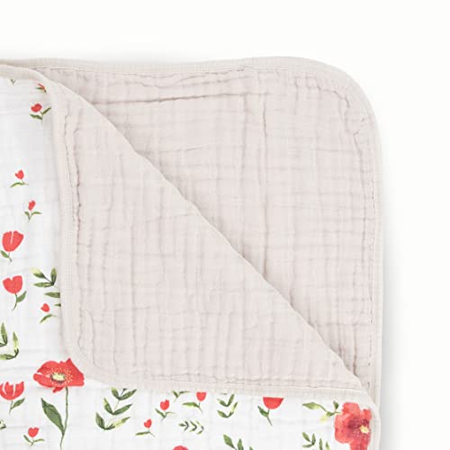 Image of Little Unicorn Cotton Muslin Quilt - Summer Poppy