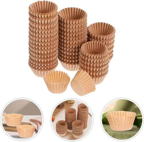 SKY-TOUCH 500PCS Mini Cupcake Liners Muffin Linner, Mini Muffin Truffle Cases Greaseproof Cupcake Liners Non Stick Chocolate Paper Candy Wrappers for Party Birthday Christmas, Bottom size 5cm