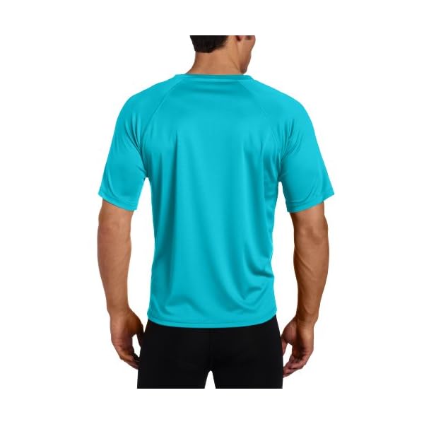 Kanu Surf Men's Short Sleeve UPF 50+ Swim Shirt (Regular & Extended Sizes), Aqua, Large - Image 3