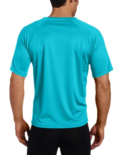 Kanu Surf Men's Short Sleeve UPF 50+ Swim Shirt (Regular & Extended Sizes), Aqua, Large - Image 3
