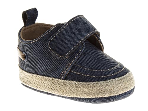 Avalanche Baby Boys Shoes Soft Canvas Espadrille First Walking Toddler Crib Shoes Newborn Loafers Size 2-4 Infant