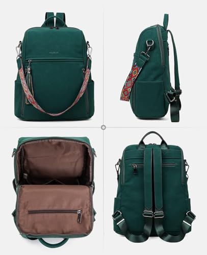 Image of FADEON Leather Backpack Purse for Women Designer Travel Backpack Purses PU Fashion Ladies Shoulder Bag with Tassel