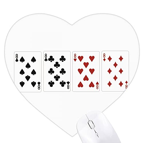 Tapis de souris de cartes cœur, accessoire déco rétro pour une ambiance de jeu à la maison