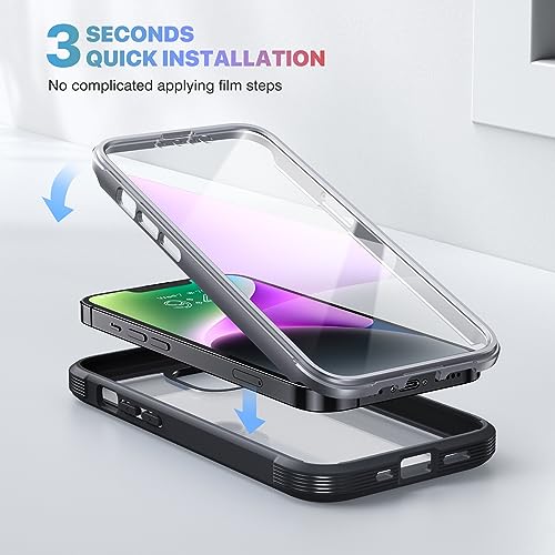 Funda iPhone 14 Plus con protector pantalla sensible tacto 6