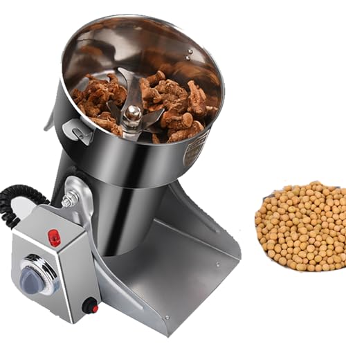 guoyjmm 2000g Molino de Cereales Eléctrico, Acero Inoxidable & Motor Comercial 4100W 32000RPM, Molienda Ultrafina de Alta Velocidad, para Cereales Hierbas Especias Nuez Materiales Secos