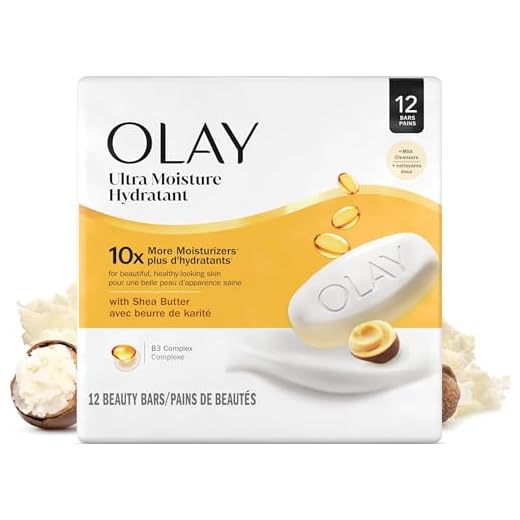 Olay Beauty Bar, Ultra Moisture,10x More Moisturizers, Nourishing Conditioners, Smooth & Gentle on Skin, Vitamin B3 Complex, For All Skin Types, Shea Butter Scent, 3.17 oz, (Pack of 12)